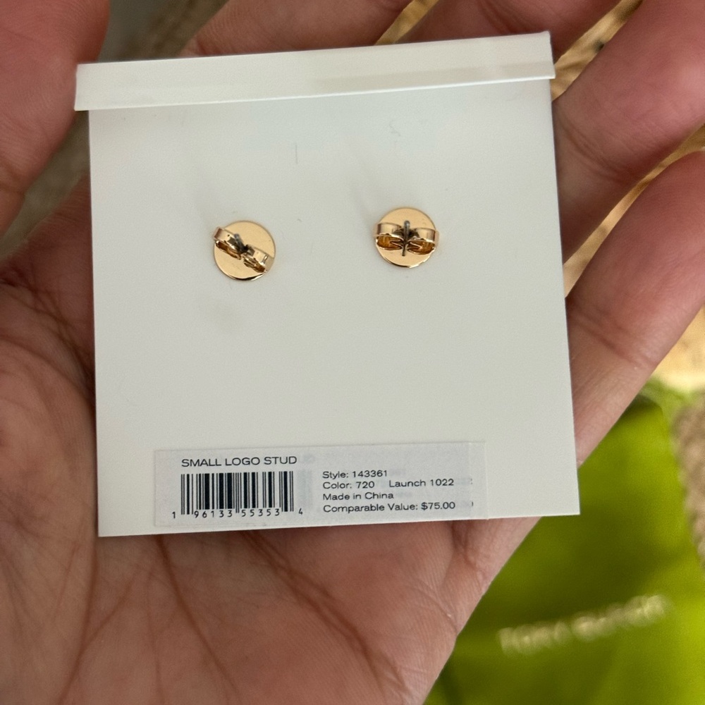 Tory Burch Gold Logo Stud Earrings Set
Price for each - Picture 7 of 9